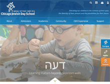 Tablet Screenshot of chicagojewishdayschool.org